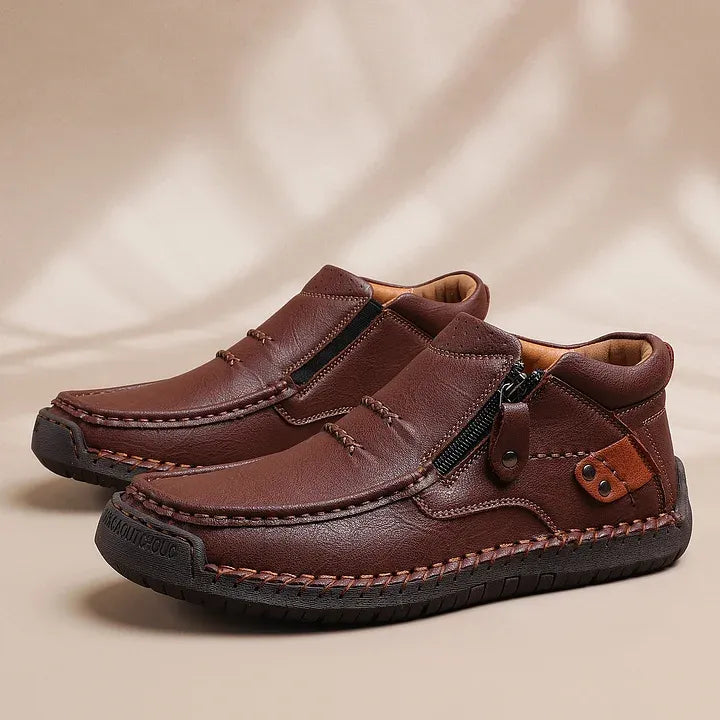 Handgefertigte Premium-Leder-Slipper-Fahrstiefel für Herren