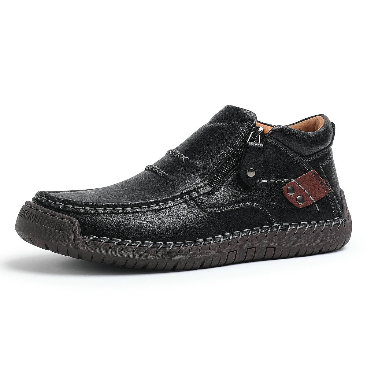 Handgefertigte Premium-Leder-Slipper-Fahrstiefel für Herren